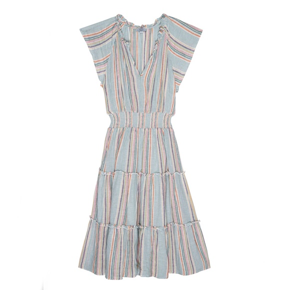 Rails Striped Multicolor Midi Dress - Picture 4 of 9
